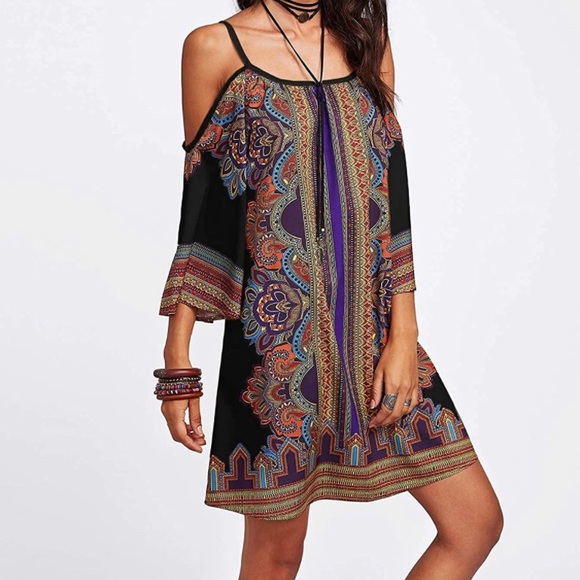 🦋NWOT❣️ BOHO SPAGHETTI STRAP DRESS 😍 - Picture 13 of 13